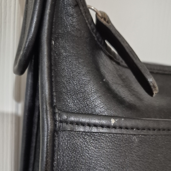 Coach Legacy Bag 9966 Nickel Hardware Vintage Black Leather Shoulder Bag - Picture 13 of 16